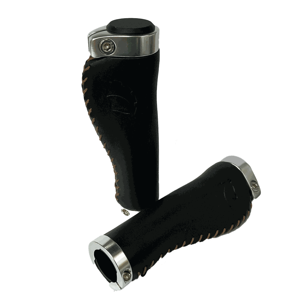 Desiknio Comfort Grips Leather Black for Pinion